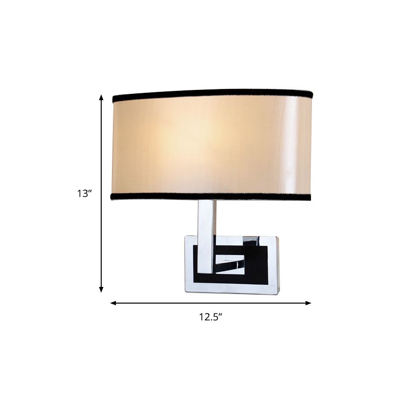 Oval Wall Light Sconce Modernism MODEBLIST ESSUNZIONE Led Sconce Light in Chrome per il letto