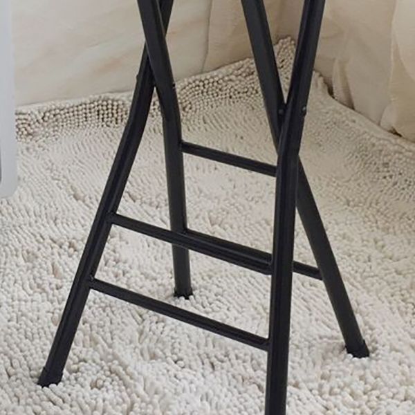 Foldable Bistro Round Shape High Chair Modern Counter Chair with Metal 4 Legs