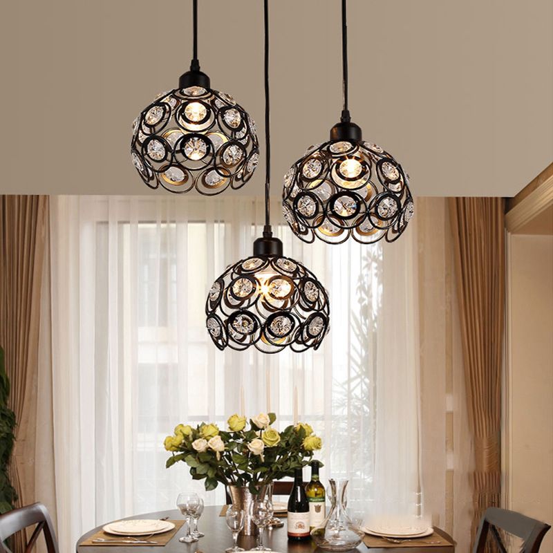 Accoglienza a ciondolo a ciondolo Globe Simplicity Crystal Crystal Dinning Room a sospensione Luce a sospensione