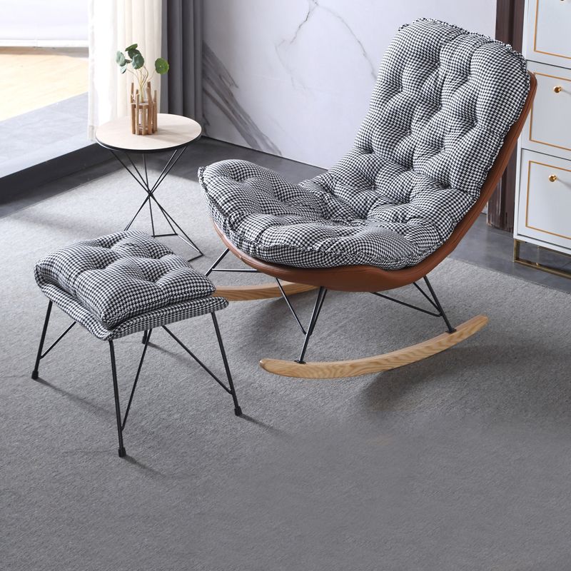 Armless Accent Chair 37.40" L x 37.40" W x 35.43" H Tufted Back Lounge Chair