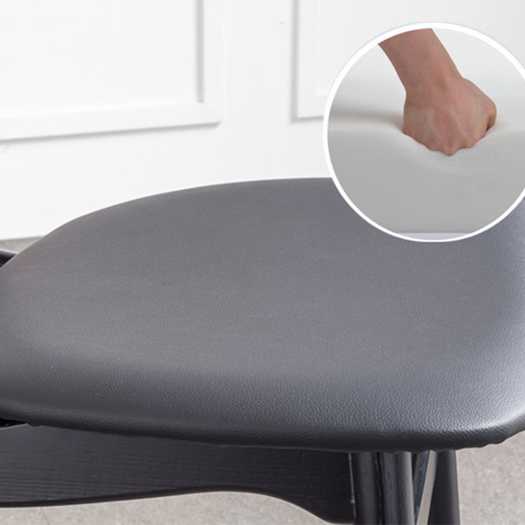 Contemporary Solid Wood Dining Room Chairs Armless Open Back Dining Side Chair for Home Use