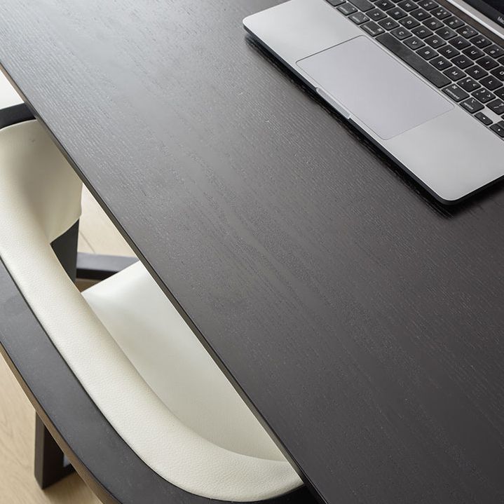 Mesa de comedor rectangular contemporánea de madera maciza mesa de madera de madera con base de trineo