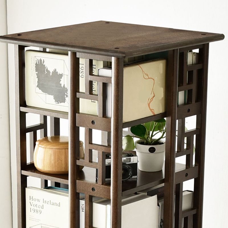 Mid Century Modern Open Storage Bookcase with Shelves for Home Office