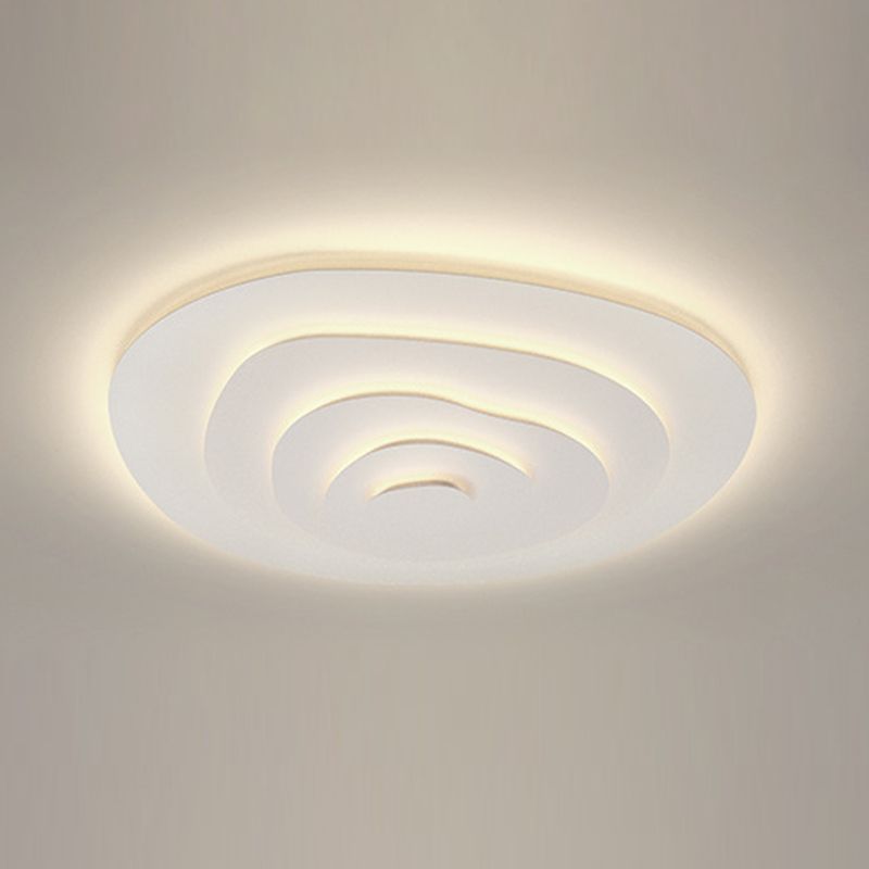 LED Modern Metal Flush Mount Cloud Shape Ceiling Light with Acrylic Shade for Living Room