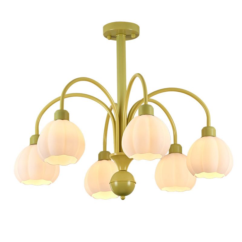 Modern Style Ceiling Lamp Creative Glass Shade Flush Mount Light Fixture