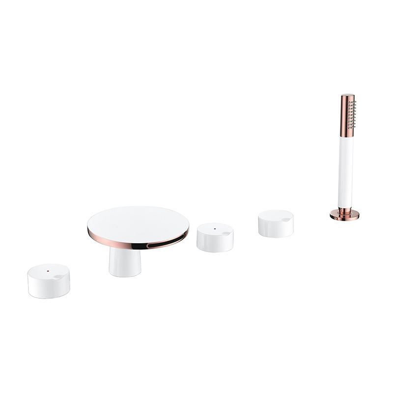Bathroom Faucet Flush Mount Waterfall Knob Handle Bathtub Faucet