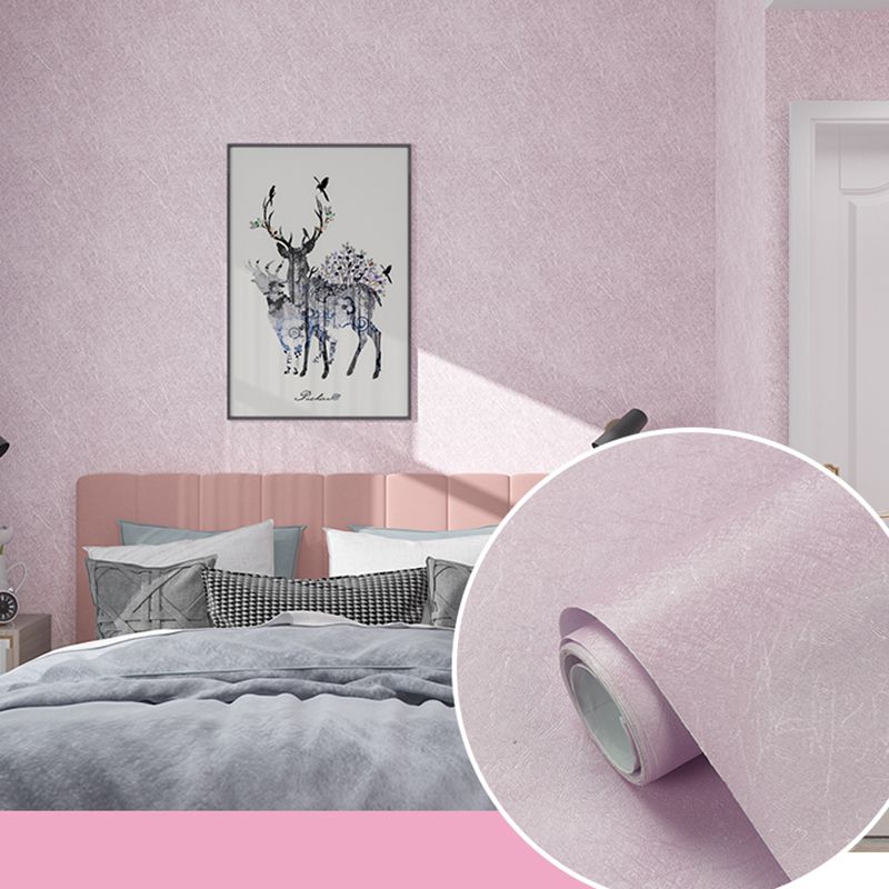 Effen gekleurd behangrol Peel and Paste Scandinavische woonkamer wanddecoratie, 5,8 vierkante meter