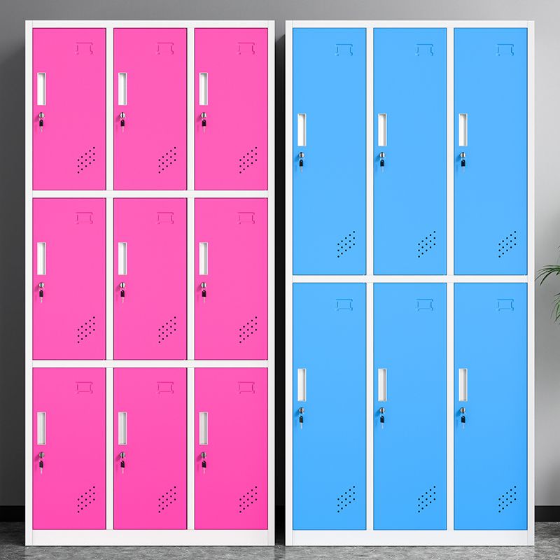 Contemporary Steel Storage Cabinet Non-Hanging Wardrobe Armoire