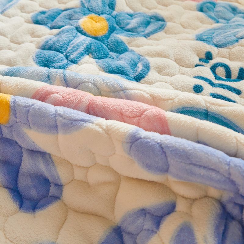 Sheet Sets Flannel Cartoon Printed Breathable Wrinkle Resistant Super Soft Bed Sheet Set