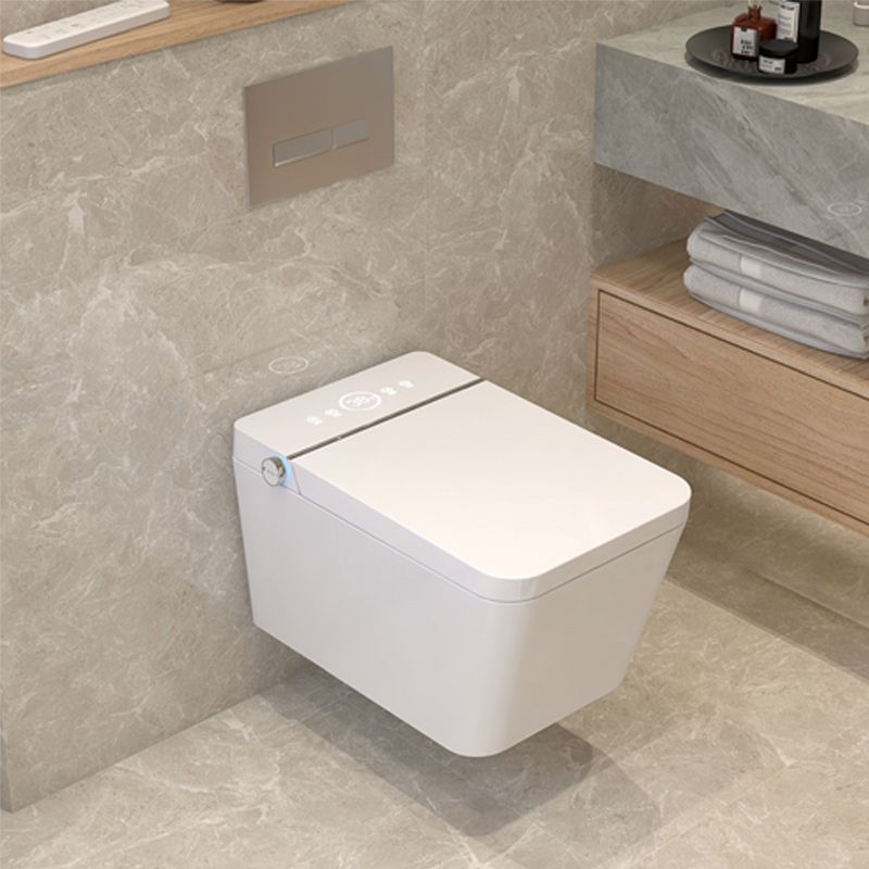 Modern Electronic Elongated Toilet Wall Mounted Bidet without Water Pressure Control