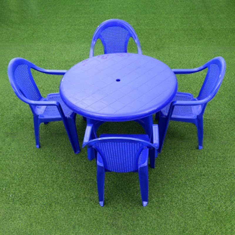 Contemporary Style Dining Set Plastic Square 1/5/7/9 Pcs Dining Table Set