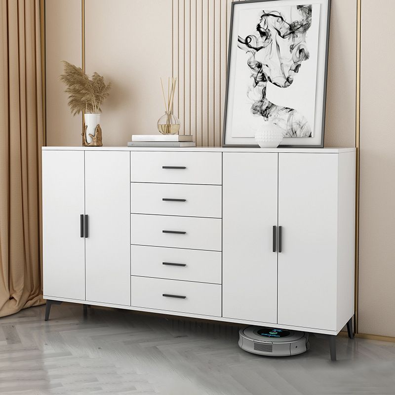 Modern Wooden Accent Cabinet with Black Straight Legs Storage Cabinet