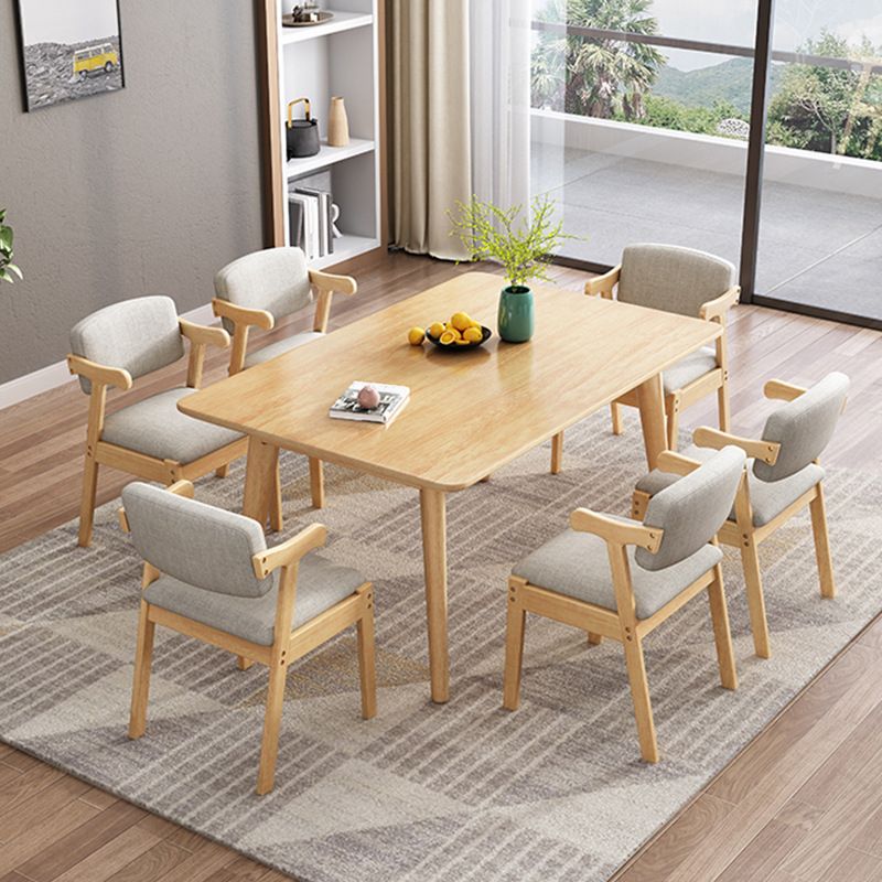 Solid Wood Dining Room Table Modern Dining Table for Kitchen