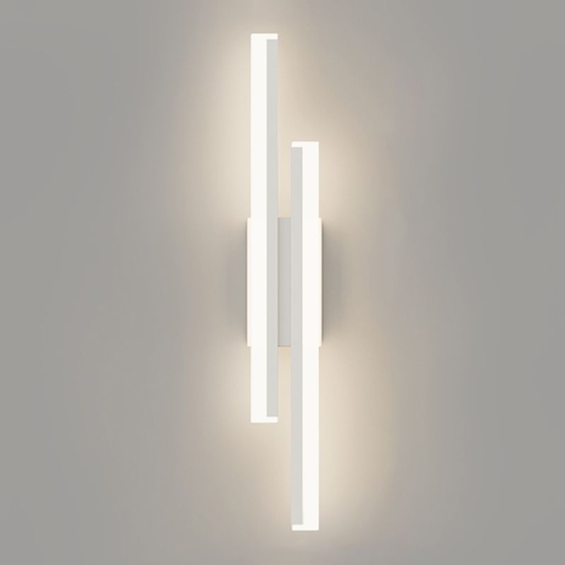 Nordic Style Iron Wall Light Strip Shape Wall Lamp with Acrylic Shade for Bedroom