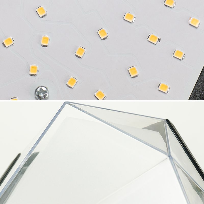 Modern Metal 1-Light Wall Mount Lamp Diamond Outdoor Wall Sconce for Balcony