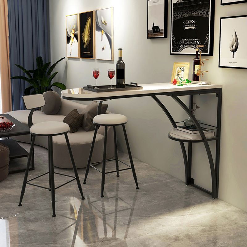 Modern Rectangle Wood Counter Table 1/3 Pieces Bar Table Set for Living Room