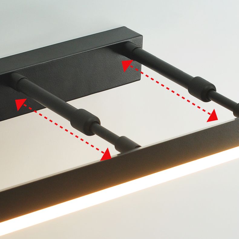 Moderno stile minimalista aerodinamico aerodinamico aerodinamico illuminazione con applique in alluminio per bagno per bagno