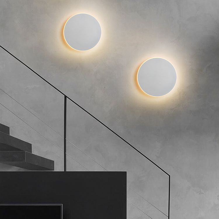 Round Disc Wall Light Sconces Modern Minimalist Style Acrylic 1 Light Sconces