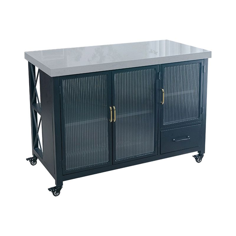 Modern Kitchen Island Table Dining Room Kitchen Island with Storage Cabinet