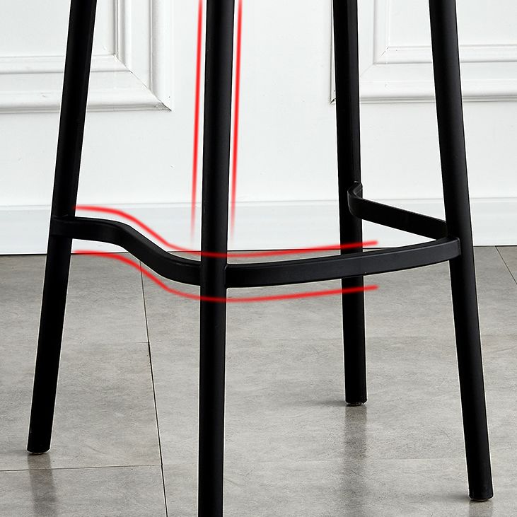 Contemporary Square Footrest Stool Plastic Rattan Stool in White and Black