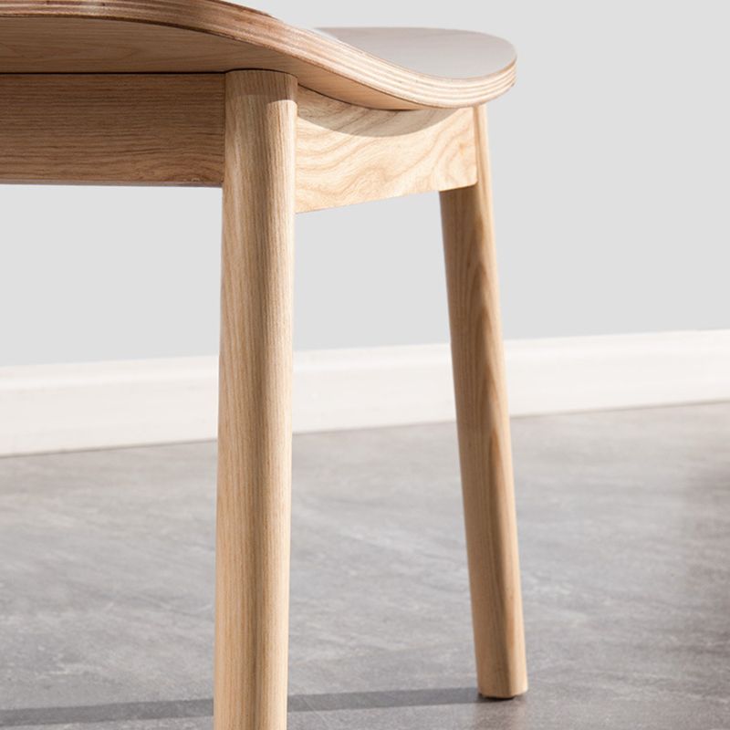 Sillas de madera de roble de estilo tradicional, silla lateral con respaldo abierto para cocina y comedor