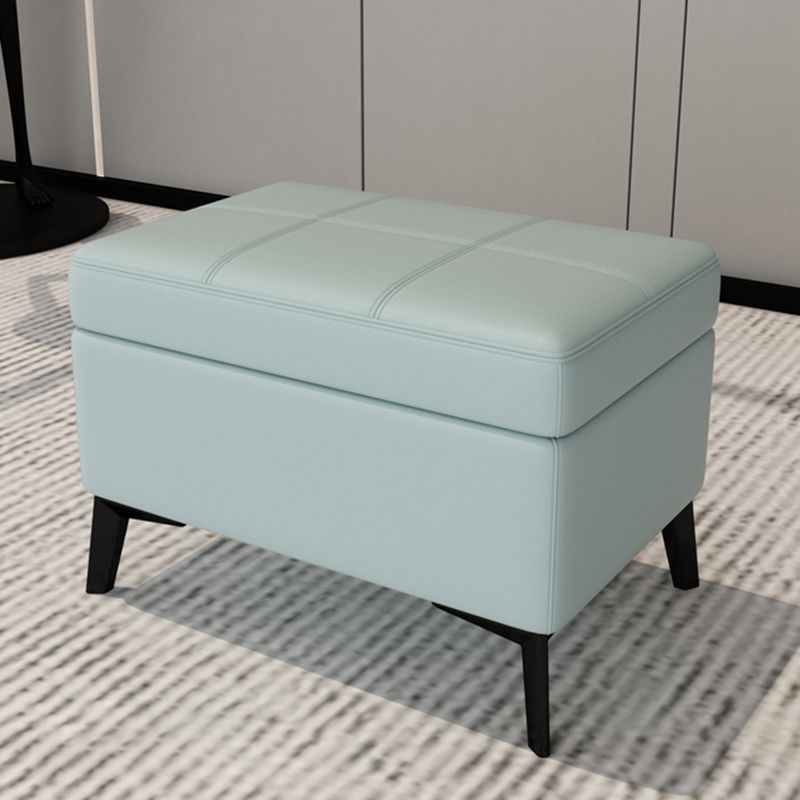 Rectangle Storage Ottomans Contemporary Leather Storage Ottomans with Legs