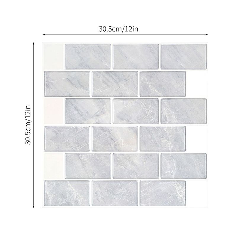 Country Brick Wallpaper Panel Set Grey Stick On Wall Decor for Living Room, Removable