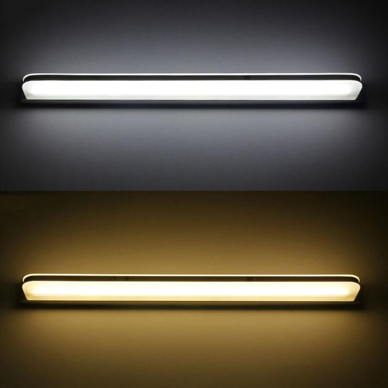 Luz de tocador LED moderno Simple Long Forma de forma frontal de forma frontal para el baño