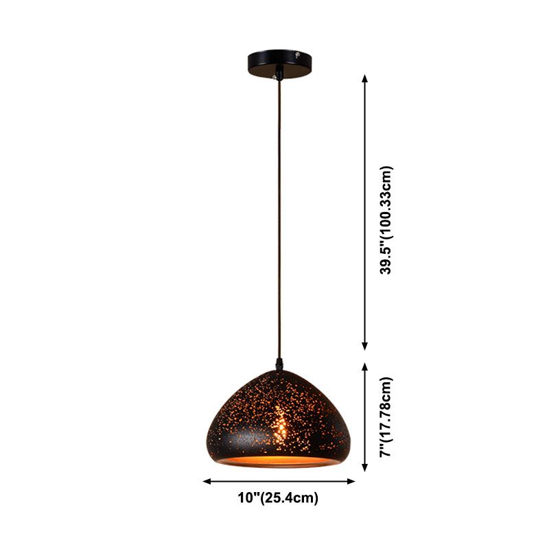 Modern Minimalist Pendant Light, Metallic Single-Light Hanging Pendant Lights in Black