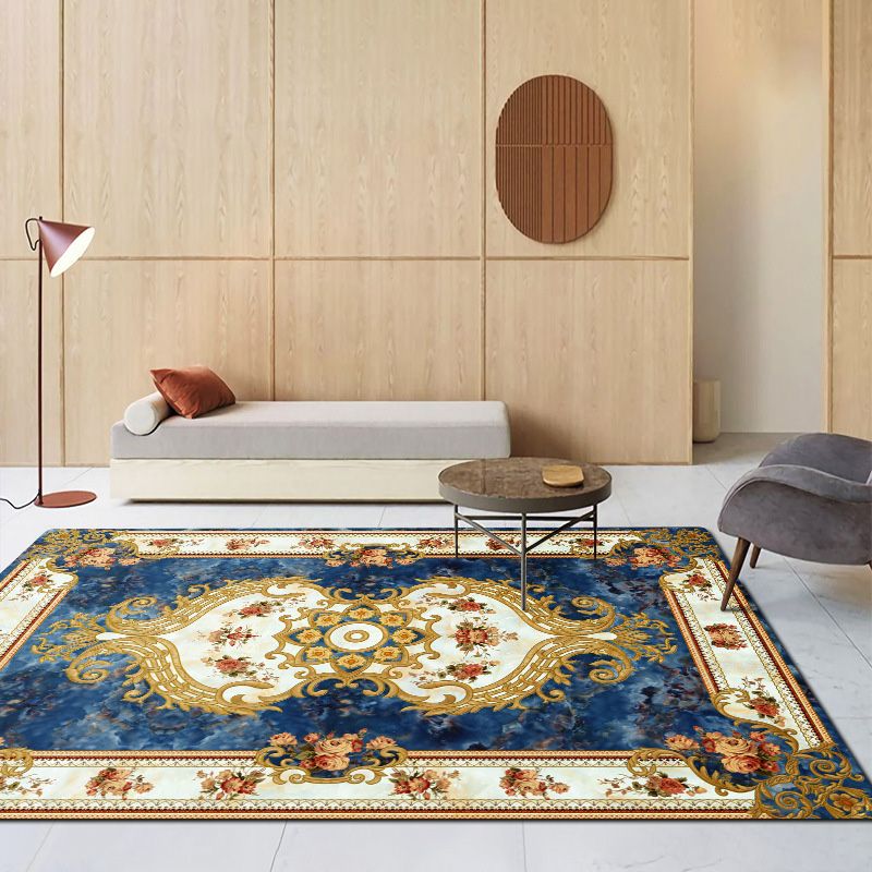 Traditionele medaillon print tapijt polyester tapijt vlekbestendig gebied tapijt voor woningdecoratie