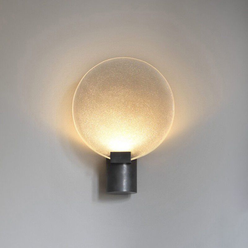 Moderne stijl cirkelvormige wand gemonteerd lamp metaal 1 lichte wandverlichtingsarmaturen