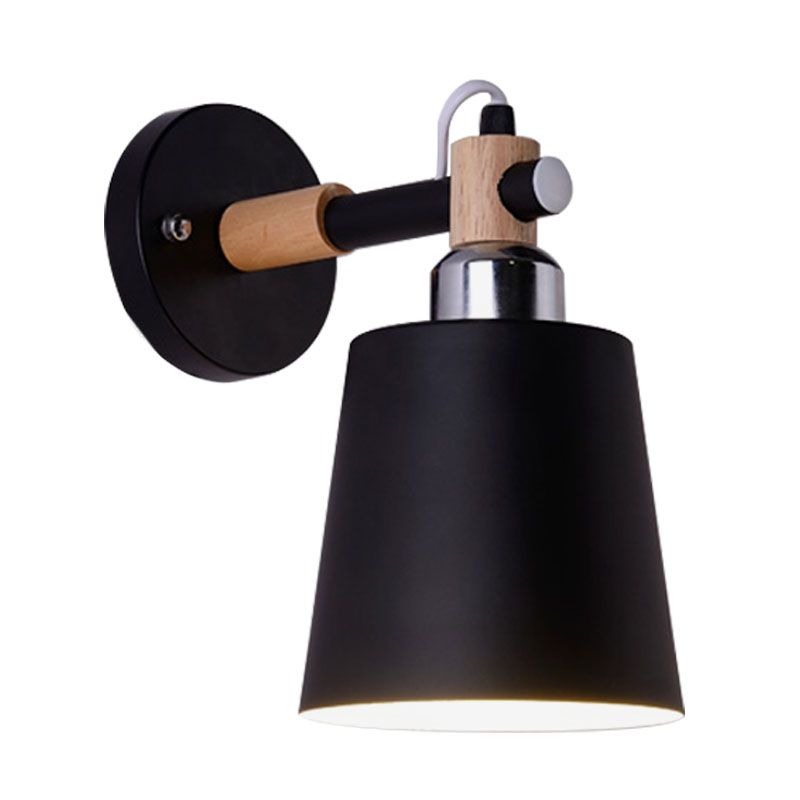 Nordic Style Monochrome Wall Lighting Rotatable Empire Shade 1 Light Metallic Wall Lamp for Stair