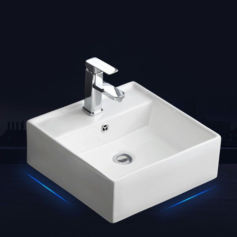 Classical White Bathroom Sink Porcelain Trough Bathroom Sink