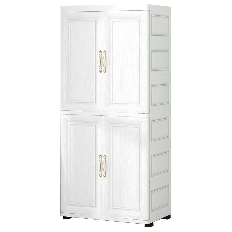 Modern Style Plastic Wardrobe Cloth Rod Included Wardrobe Closet
