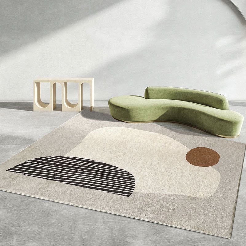 Tapis de polyester de tapis d'intérieur moderne tapis de support sans glissement pour décoration intérieure