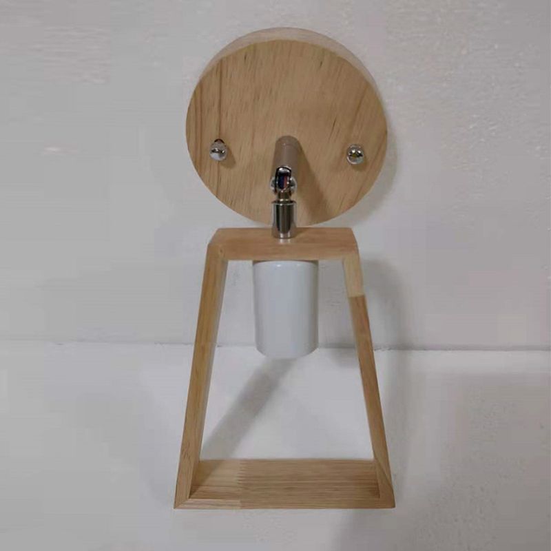 Einstellbare 1 leichte geometrische Wandbeleuchtung mit Holzwandleuchte moderne Holzwandleuchte