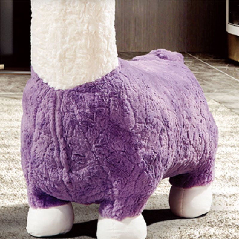 Plush Standard Stool Modern Simple Children's Alpaca Animal Stool