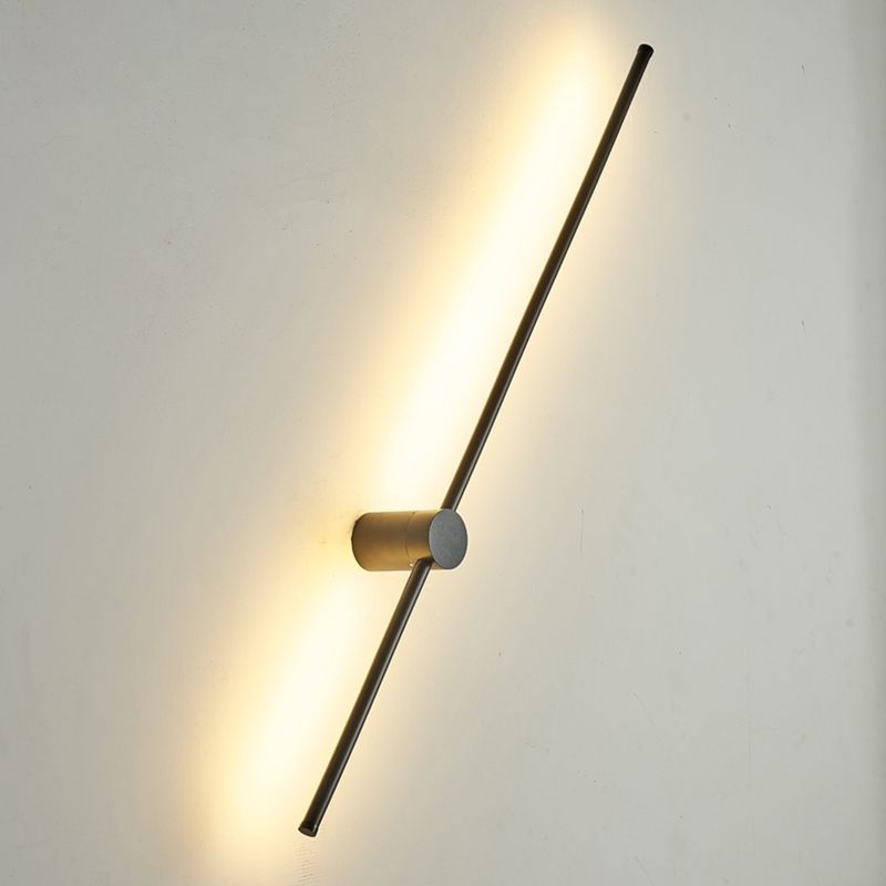 Linearer Schatten Metall Wandleuchte moderner Stil Multi -Leuchten Wandmontage Licht in Schwarz