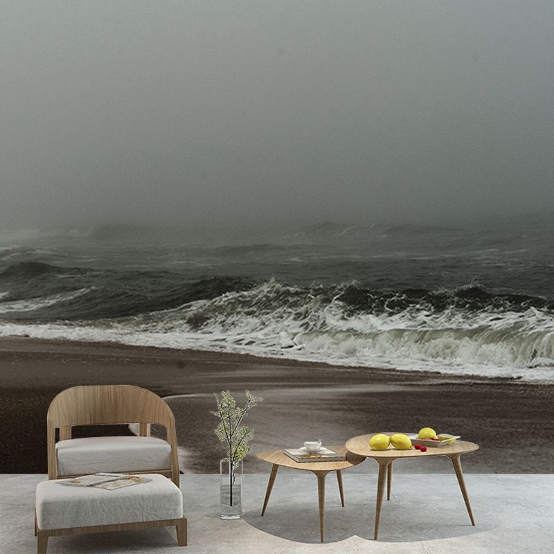 Photography Stain Resistant Mural Wallpaper Ocean Living Room Wall Mural