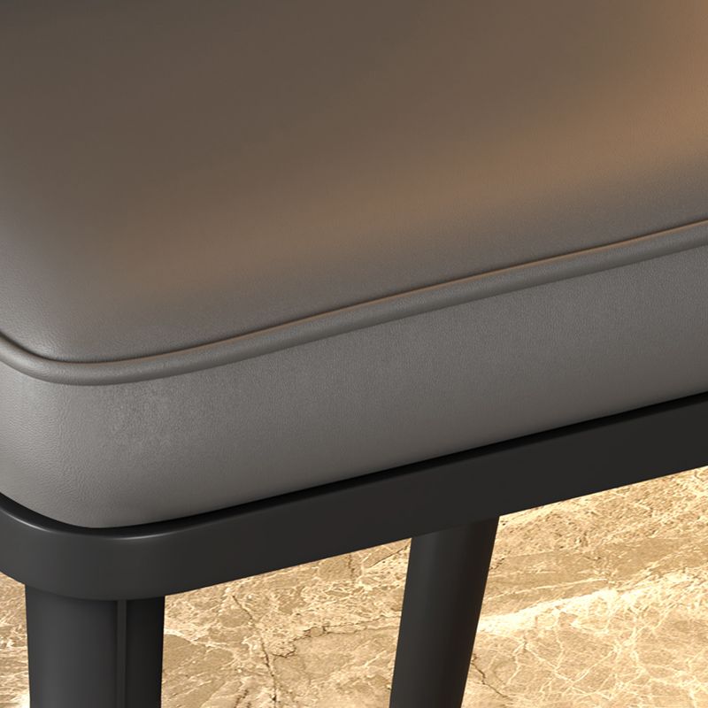 Nordic Chairs Dining Armless Chair for Kitchen with Metal Legs