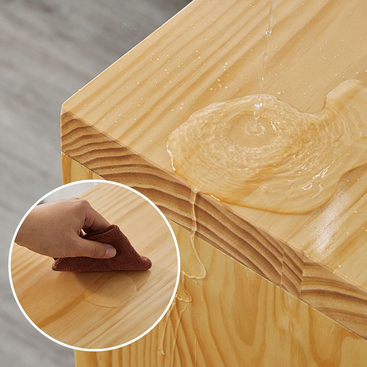 Rectangle Solid Wood Counter Set 1/2/3 Pieces Glam Counter Height Set in Natural