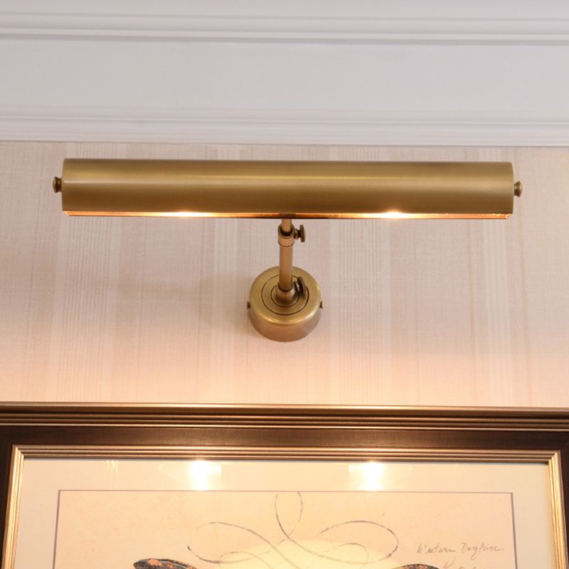 Tubular Bathroom Vanity Wall Mount Light Metallic 2 Lights Minimalist Sconce Lamp Fixture in Brass