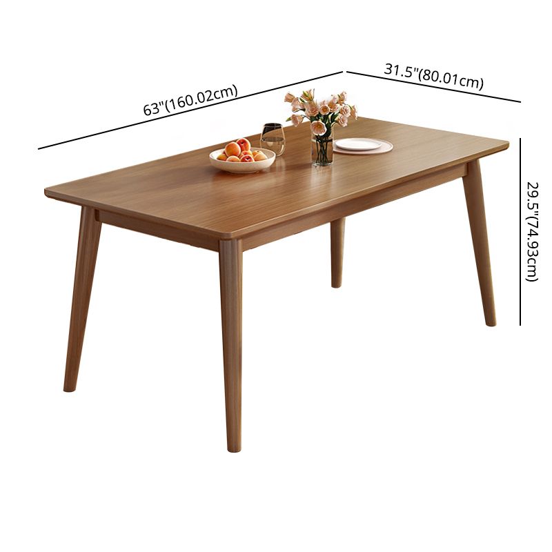Modern Style Solid Wood Dining Set with Standard Height Table and 4 Legs Base for Home Use