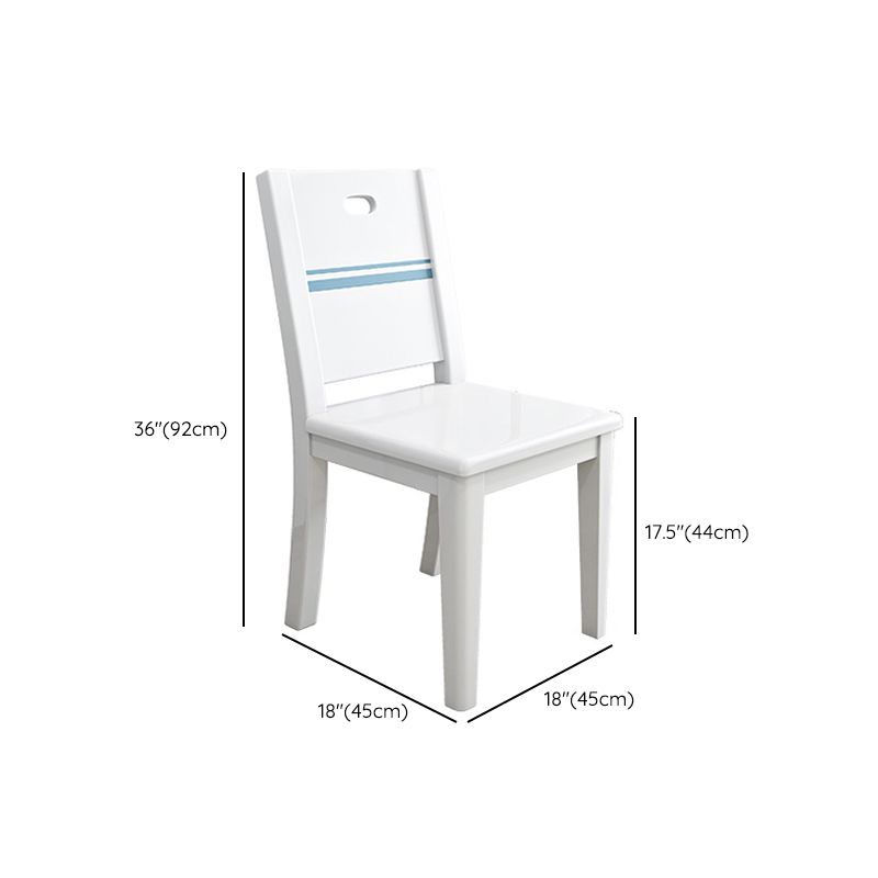 1/5/7 Piece Dining Room Table and Chair Set with Solid Wood and in White