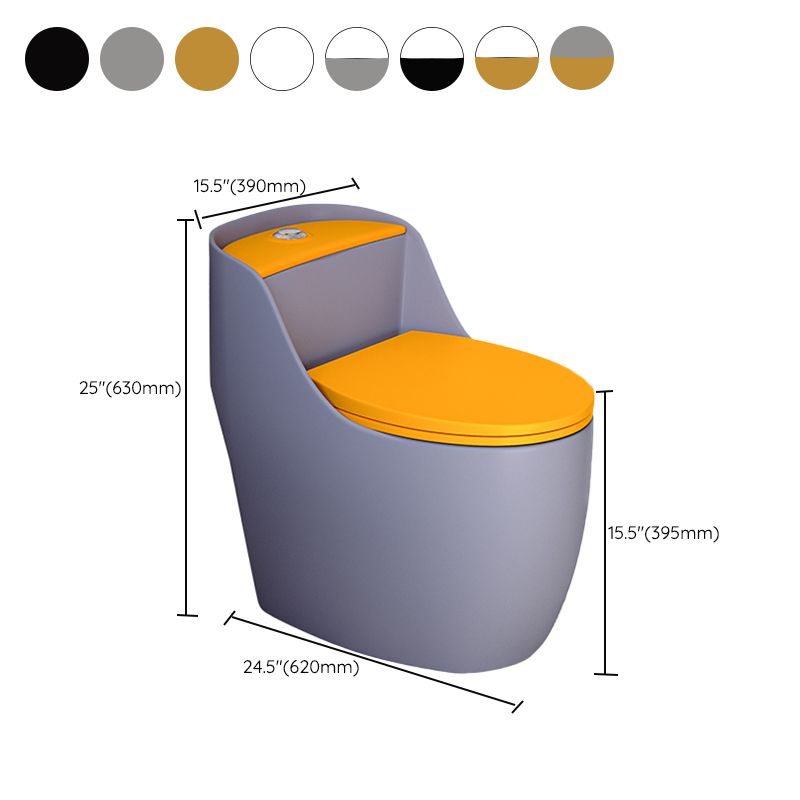 One Piece Toilet Modern Urine Toilet Floor Mounted Porcelain Toilet Bowl