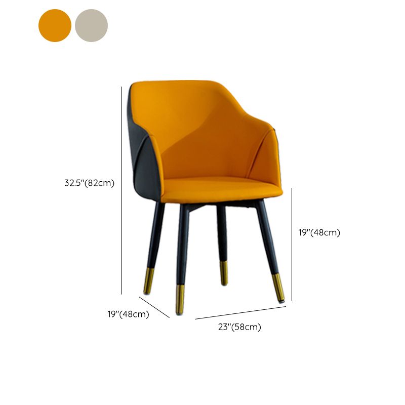 Industrial Arm Chair Solid Back Dining Room Chair for Kitchen