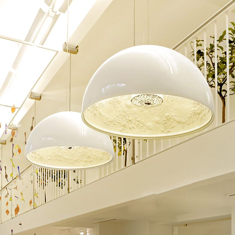 Kuppel Schatten -Anhängerlampe mit Blumenmuster in modernem Metall 1 hellgold/kaffee/schwarz hängende Deckenleuchte, 16 "/23,5" /35,5 "breit