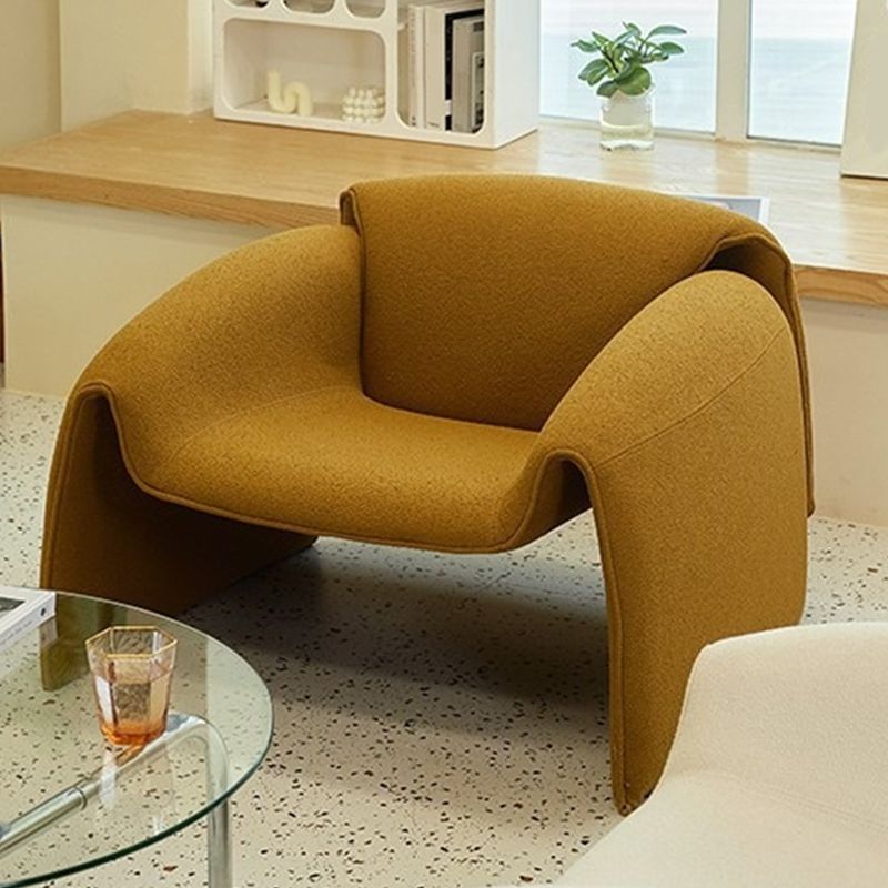 Nordic Living Room Arms Included Fixed Back Sled Accent Armchair