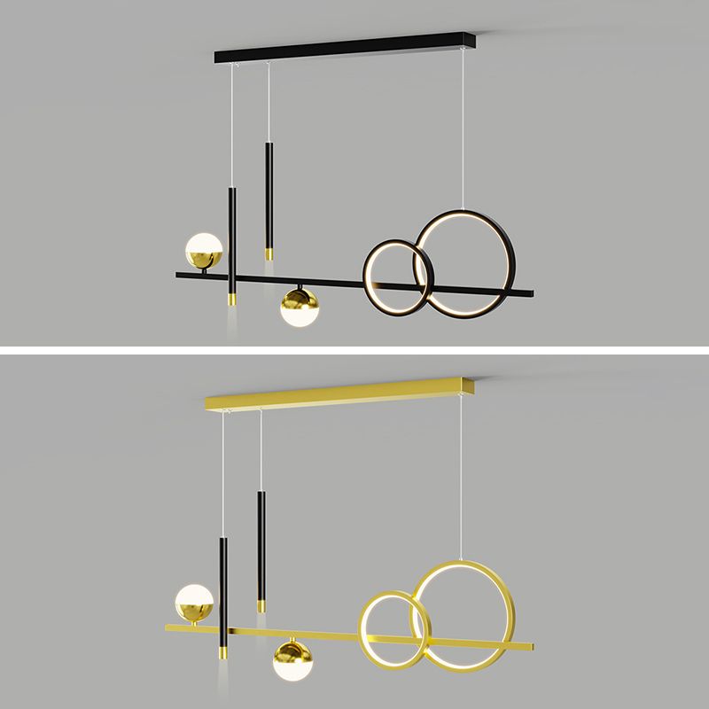 Lineair eilandhanger met 2-plekken LED Nieuw modern plafond hanglampje voor eetkamer