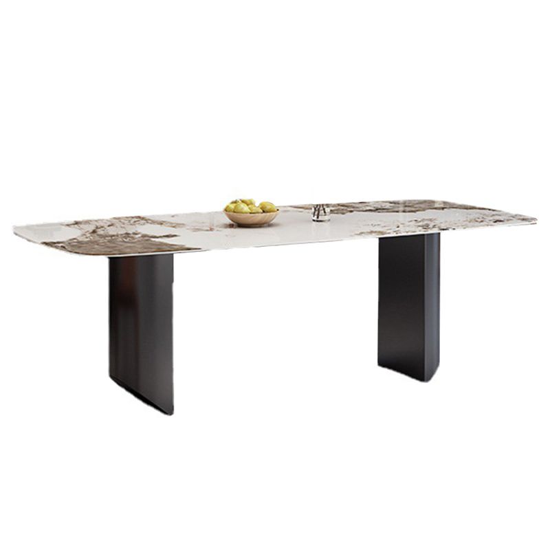 Modern Style 1/4/5/7 Pieces Dining Chairs Set Rectangle Stone Furniture in White